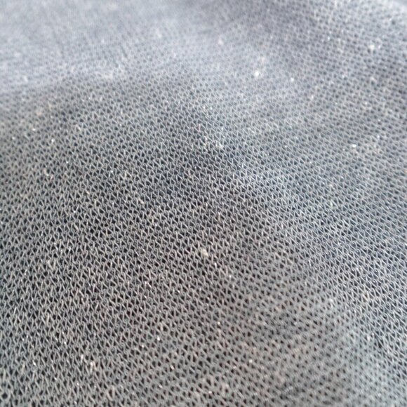 Eileen Fisher Womens Sweater Large Blue Open Front Loose Knit Organi Linen Blend - Picture 3 of 9